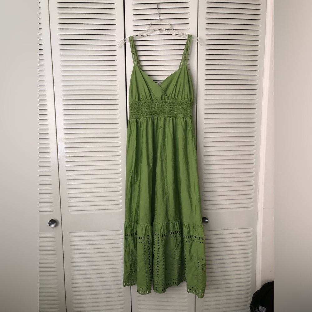 Calypso St. Barth Green Eyelet Maxi Dress